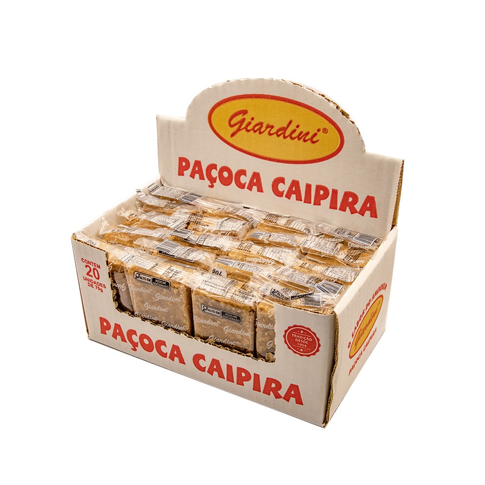 Paçoca Caipira (Caseirão) - Display Com 20 Unidades