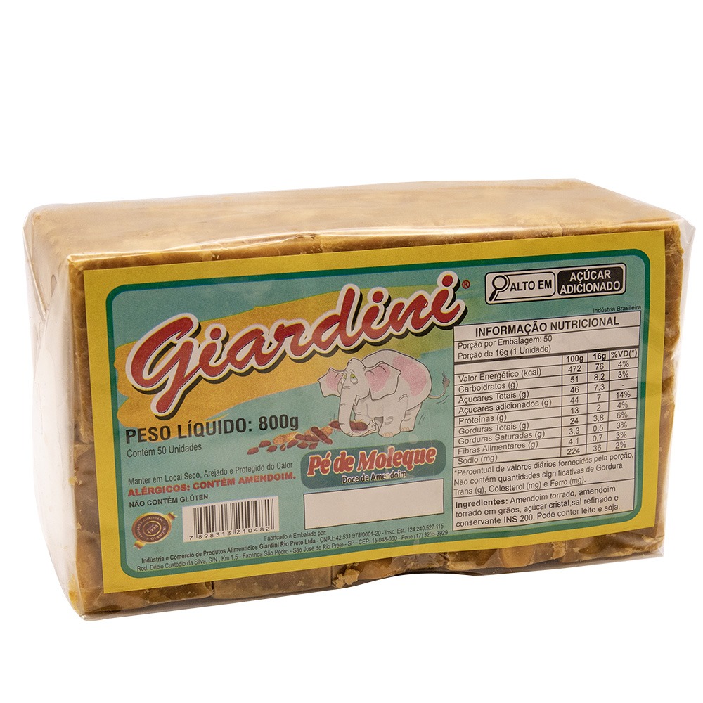 Pé de Moleque - Pacote Com 50 Unidades