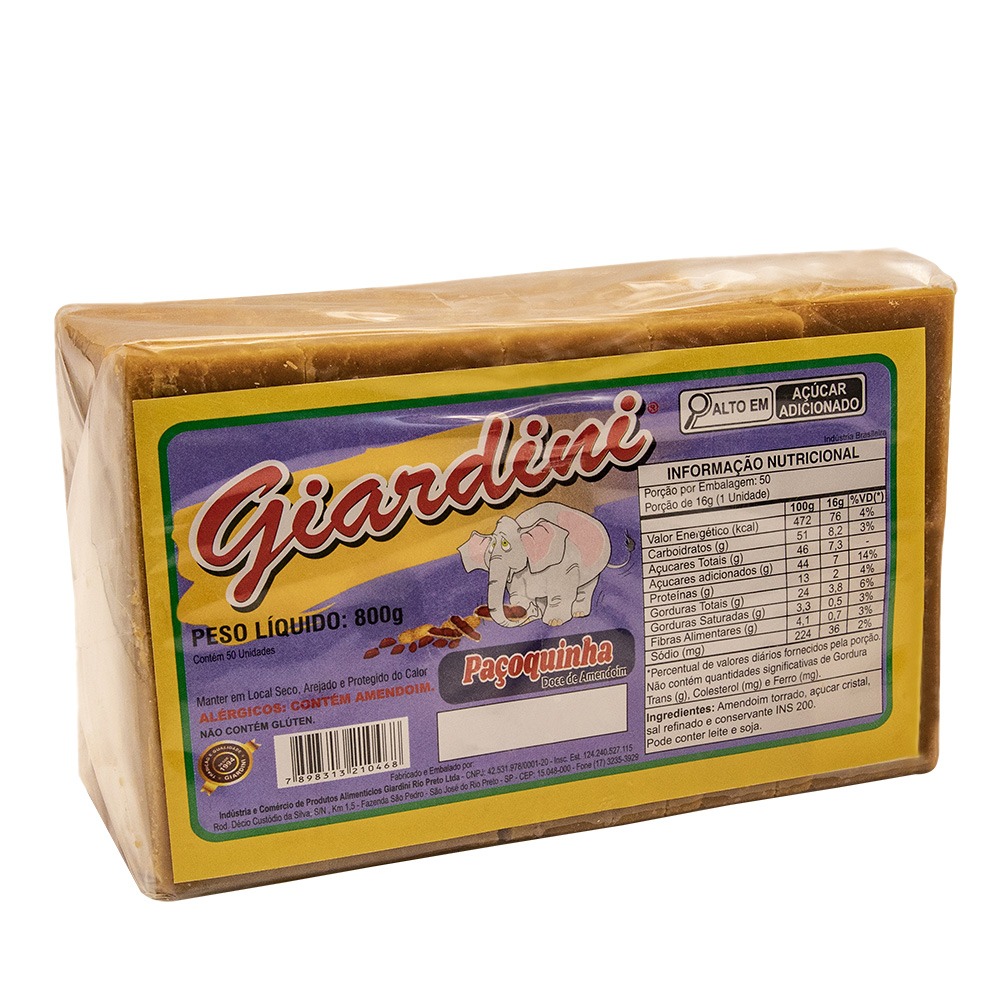 Paçoquinha Lisa (Gibi) - Pacote Com 50 Unidades