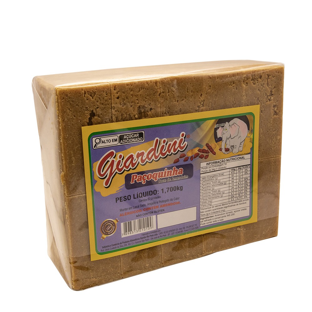 Paçoquinha Lisa (Gibi) - Pacote Com 50 Unidades