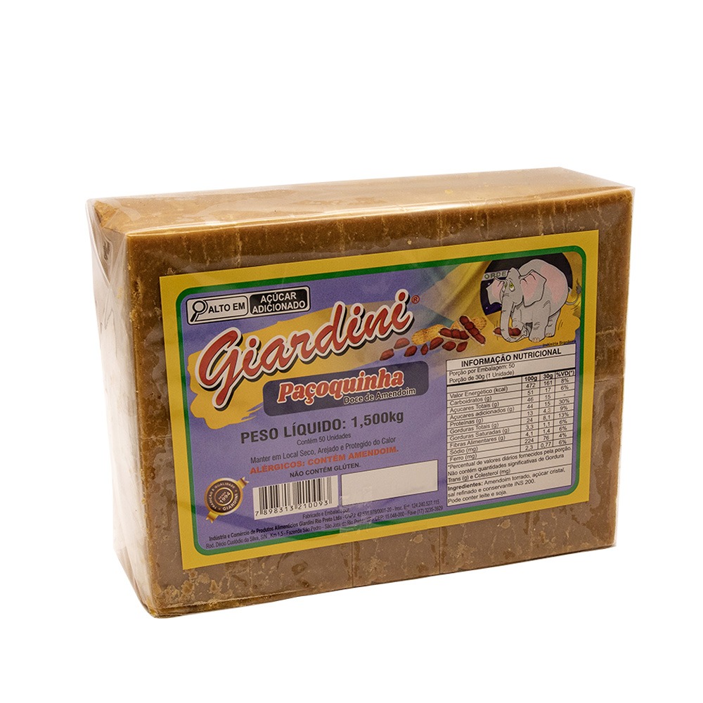 Paçoquinha Lisa (Gibi) - Pacote Com 50 Unidades