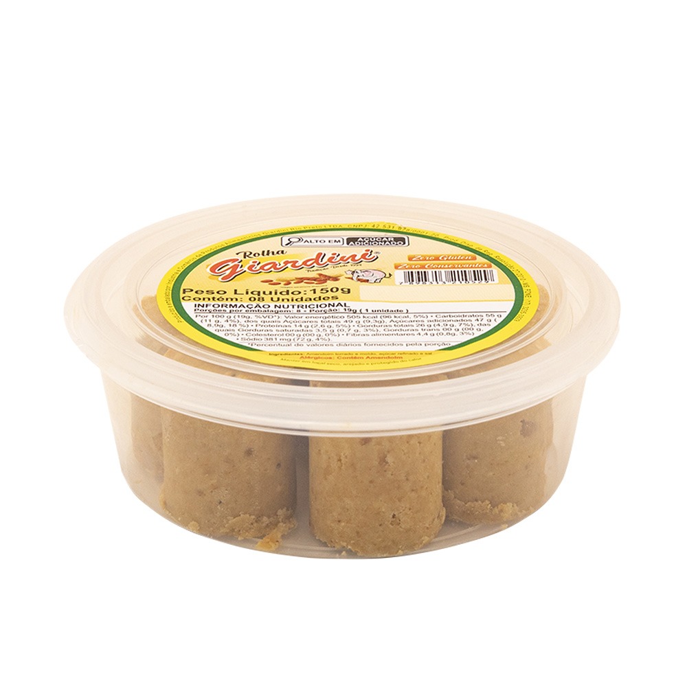 Paçoquinha Rolha - Pote Com 8 Unidades