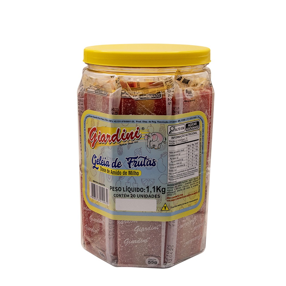 Geléia De Frutas - Pote Com 20 Unidades