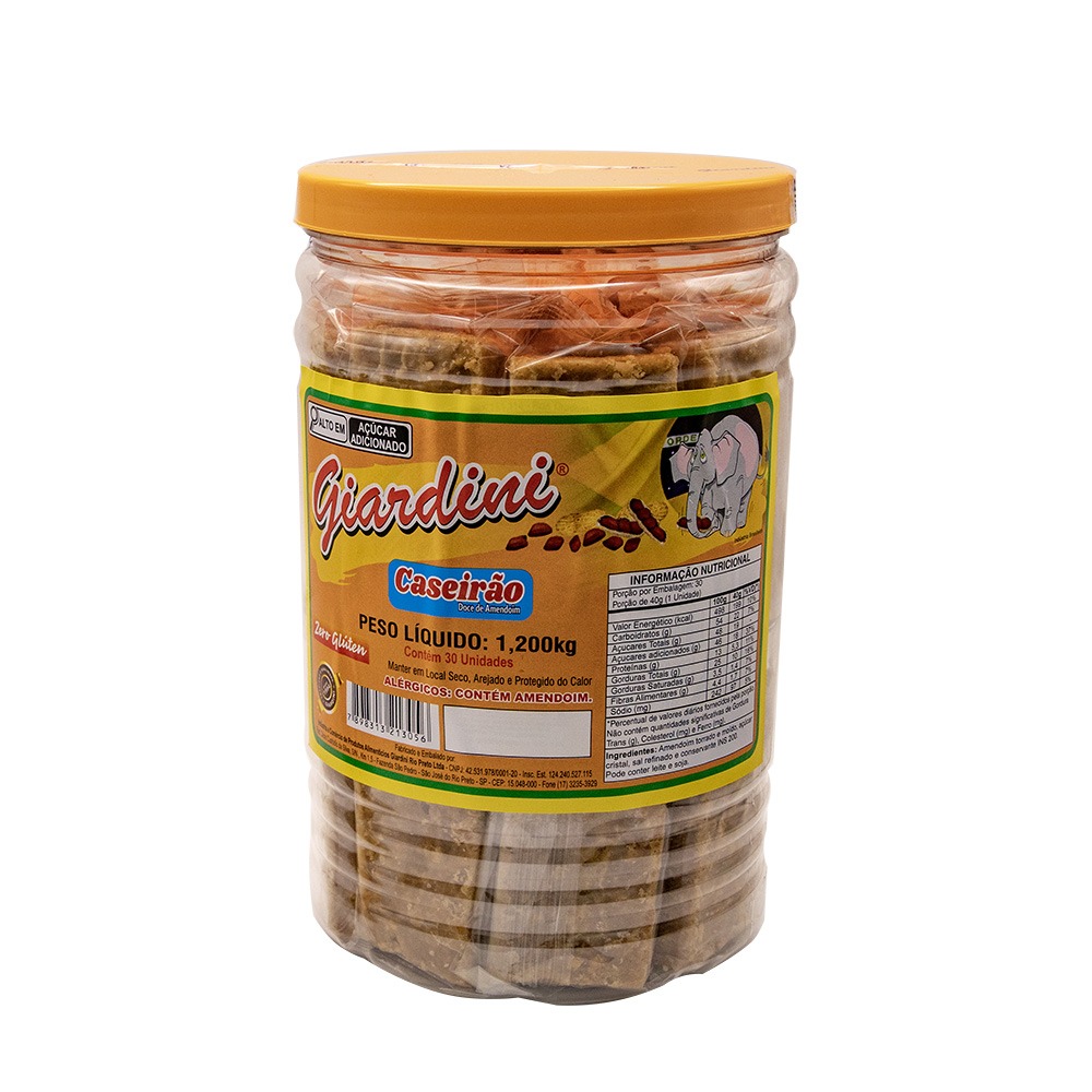 Paçoca Caseira - Pote Com 30 Unidades