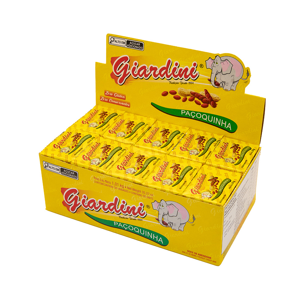 Paçoquinha Creme - Pacote Display Com 50 Unidades